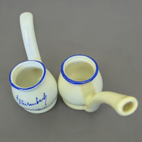 Vintage Weisenbach Schnapps Sipping Pipes | German Porcelain Set of 2 - Picture 5 of 9